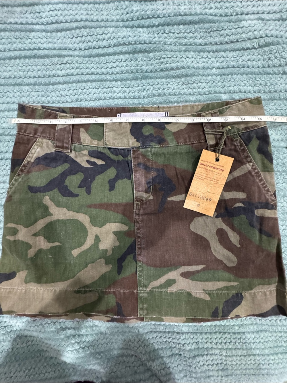 Chor Camouflage Mini Skirt in Green, Brown, and Black